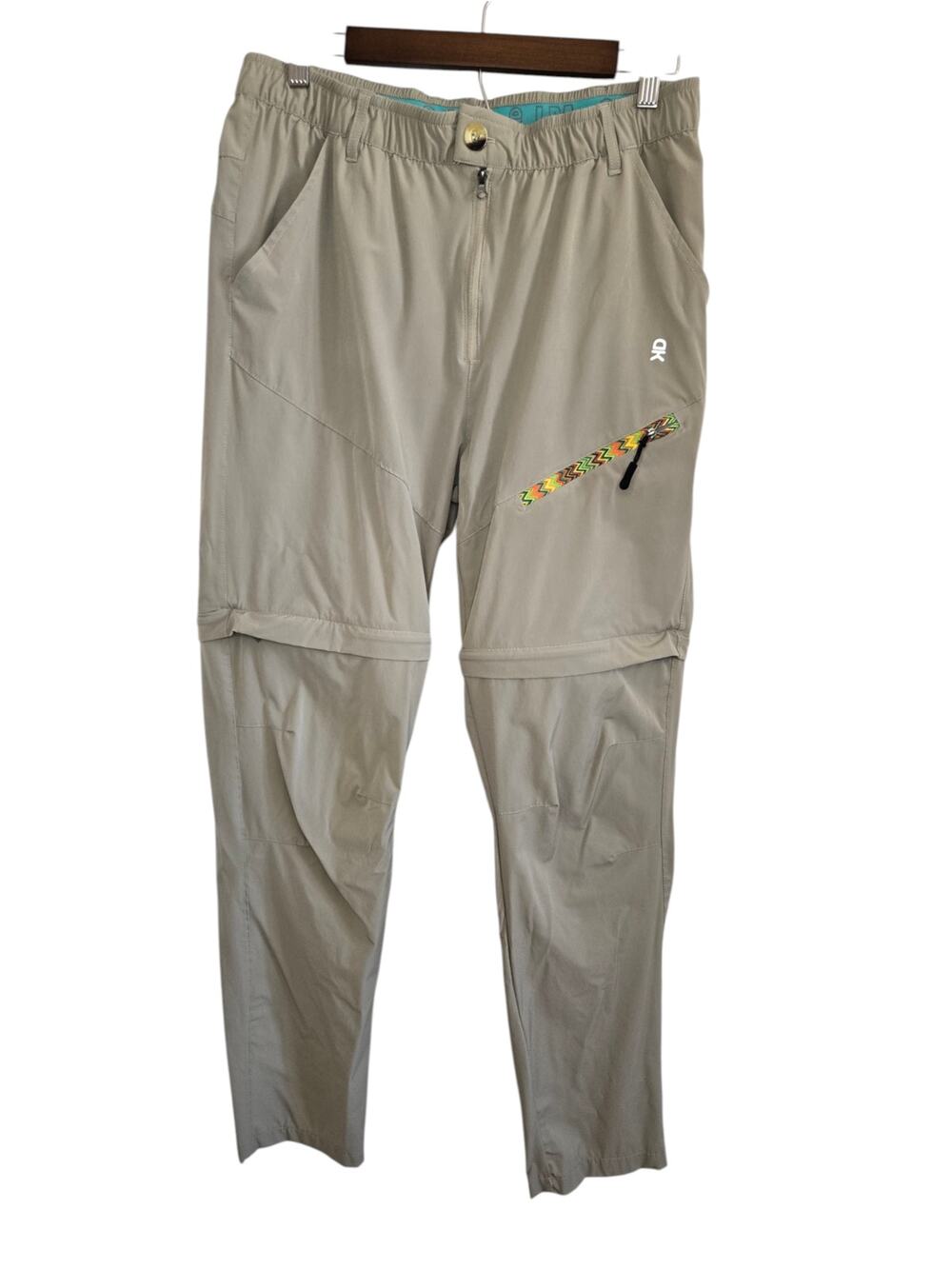 Little Donkey Andy Women’s Convertible Hiking Pants Medium Khaki Zip Off 30x28